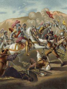 König Ludwig XII. von Frankreich in der Schlacht von Agnadello, Italien, 1509 von Spanish School