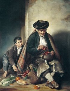 Mann und Junge. Ende des 19. Jahrhunderts von Spanish School