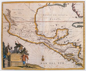 Karte von Neuspanien, Neu-Galicien und Guatemala, 1625