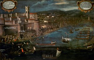 Maurisches Schiff im Grao von Vinaroz von Spanish School