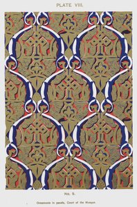 Ornamente in Tafeln, Hof der Moschee von Spanish School