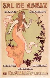 Pharmazeutische Werbung für Dr. Jimeno Sal de Agraz, ca. 1900 von Spanish School