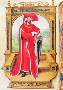Philipp der Gute (1396-1467) Herzog von Burgund, Gründer des Ordens vom Goldenen Vlies, aus den Statuten der Toison d
