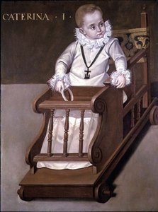 Porträt von Caterina I als Kind von Spanish School