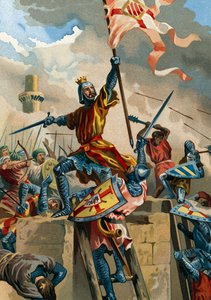Ramon Berenguer IV., Graf von Barcelona, erobert Tortosa von den Muslimen im Jahr 1148 von Spanish School