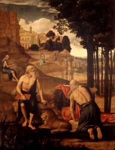 Szenen aus dem Leben des Hl. Hieronymus; Hl. Franziskus in Ekstase mit Bruder Leo von Spanish School
