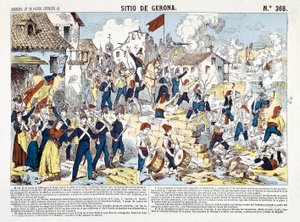 Spanischer Unabhängigkeitskrieg (1808-1814): Die Belagerung von Gerona von Juni bis Dezember 1809 von Spanish School