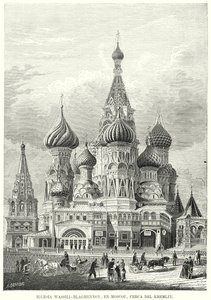 St. Basilius-Kathedrale, Roter Platz, Moskau, Russland von Spanish School