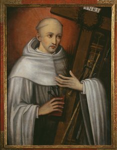 St. Bernhard von Clairvaux trägt die Leidenswerkzeuge von Spanish School