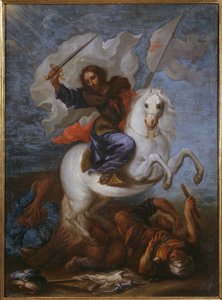 St. Jakobus der Ältere in der Schlacht von Clavijo von Spanish School