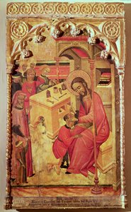 St. Lukas operiert am Kopf eines Mannes, ca. 1400-30 von Spanish School