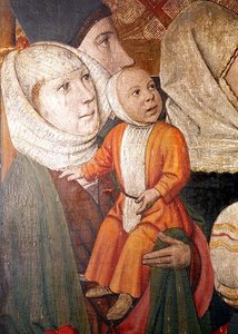 Der St. Vincent-Altar, Darstellung von Persönlichkeiten der Ära aus der Pfarrei Sarria
