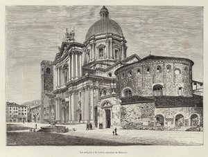 Die alte und die neue Kathedrale von Brescia von Spanish School