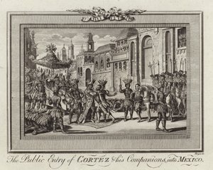 Der öffentliche Einzug von Cortez von Spanish School