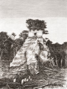 Tikal, Guatemala, Zentralamerika: Der Tempel des Jaguars von Spanish School