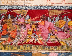 Trojanischer Krieg: Schlacht zwischen Griechen und Trojanern (Detail) von Spanish School