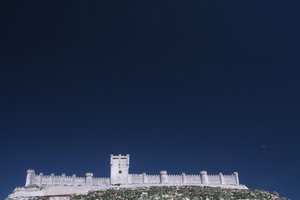 Ansicht der Burg vom Duero-Tal von Spanish School