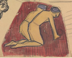 Höhle des Goldenen Kalbs: Kniende Figuren von Spencer Frederick Gore