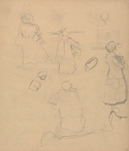 Cave of the Golden Calf: Studien einer Frau im Mantel und Hut von Spencer Frederick Gore