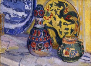 Stillleben mit orientalischen Figuren, 1913