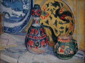 Stillleben mit orientalischen Figuren