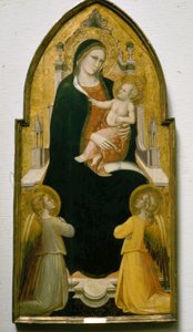 Madonna und Kind auf dem Thron mit Engeln