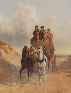 Die königliche Postkutsche auf der Straße