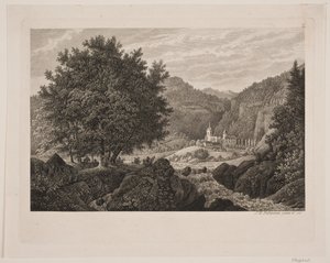 Berglandschaft mit einer Kirche