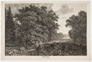 Grib Skov mit Blick über den Esrum-See nach Fredensborg von Søren Henrik Petersen