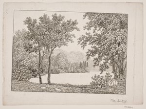 Landschaft mit See von Søren Henrik Petersen
