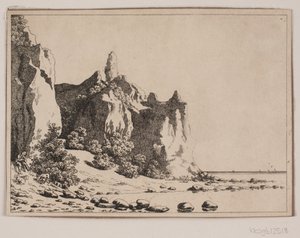 Sommerspiret, Mön. Blick vom Strand von Søren L. Lange