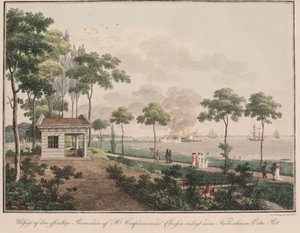 Aussicht auf die öffentliche Promenade von Hr. Conferenceråd Classen außerhalb des Østerport von Kopenhagen von Søren L. Lange