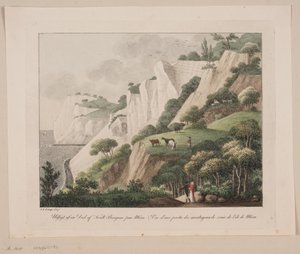 Ansicht eines Teils der Kreidefelsen auf Møn