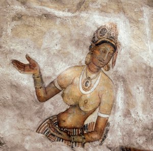 Ansicht der Magd (Fresko des Löwenfelsens, 5. Jahrhundert) von Sri Lankan School