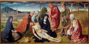 Die Pietà von Saint Germain des Pres (Saint-Germain-des-Pres) Gemälde des Meisters von Saint Germain des Pres (tätig um 1500)