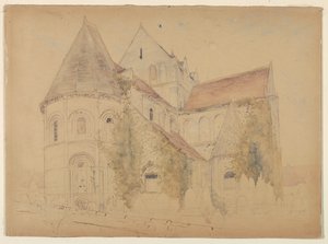 Skizze der Kirche St. Nikolaus, Caen, Frankreich von Stanford White