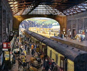 Der Endbahnhof, Penzance Station, Cornwall von Stanhope Alexander Forbes