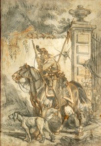 Lanzenreiter auf Patrouille, Illustration von Stanislao Grimaldi del Poggetto von Stanislas Grimaldi del Poggetto