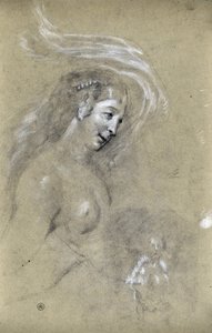 Studie eines Frauenprofils (Zeichnung) von Stanislas Torrents y de Amat