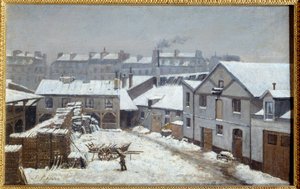 Die Vororte von Paris im Schnee