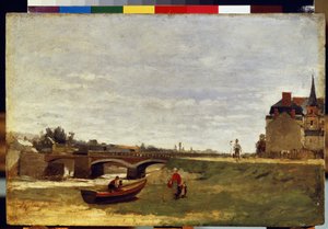 Landschaft mit Brücke von Stanislas Victor Edouard Lepine