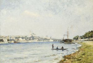 Die Seine bei Passy, um 1880 von Stanislas Victor Edouard Lepine