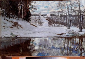 Ein Fluss vom Eis befreit von Stanislav Joulianovitch Joukovski