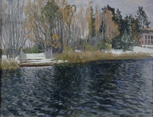 Erster Schnee, frühes 20. Jahrhundert von Stanislav Julianovic Zukovskij