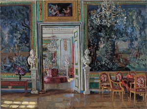 Innenansicht im Kuskovo-Palast, 1917