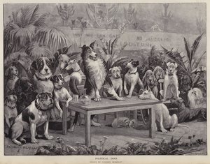 Politische Hunde (Lithografie) von Stanley (after) Berkeley