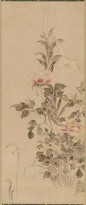 Pfingstrosen und Lilien, Momoyama- oder Edo-Periode, 1568-1615 von Sôtatsu