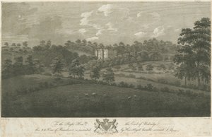 Beaudesert Hall und Park (Stahlstich)