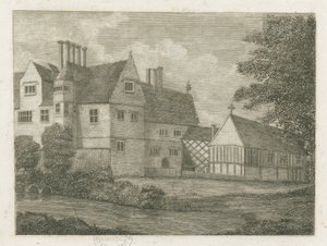 Brewood - Black Ladies Priory: Gravur, undatiert [?18. Jahrhundert] von Stebbing Shaw