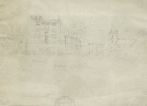 Caverswall Schloss: Bleistiftzeichnung, undatiert [ca. 1800] von Stebbing Shaw